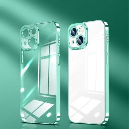 Pryžový kryt Crystal na iPhone 13 Mini - Light Green