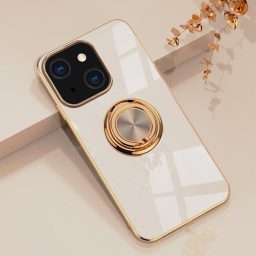 Pryžový kryt Electroplating na iPhone 13 Pro Max - Light Pink