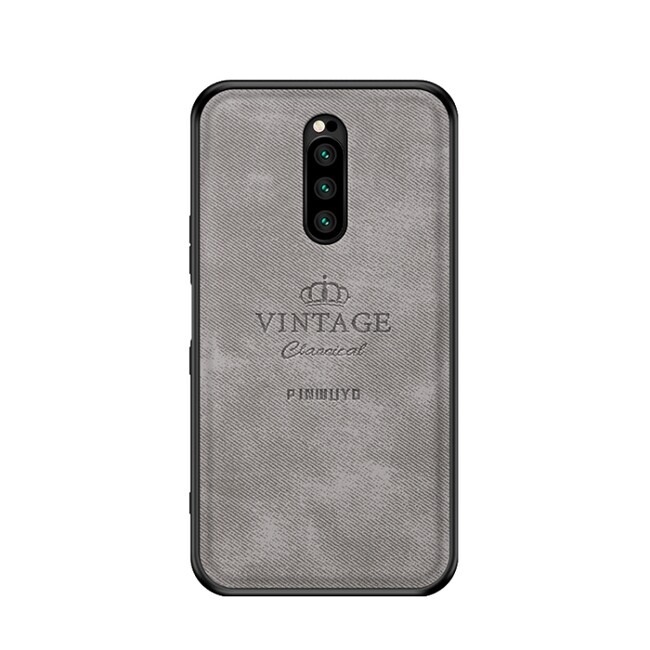 Denim kryt PINWUYO Vintage na Sony Xperia 1 - Šedá