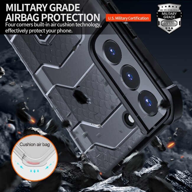 Kryt Explorer Airbag na Samsung Galaxy S22 Plus 5G - Army zelená