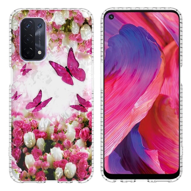 Gumený kryt AIRBAG na Oppo A54 5G - Dancing Butterflies