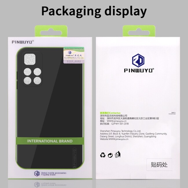 Gumový kryt PINWUYO na Xiaomi Redmi Note 11 Pro - Černá