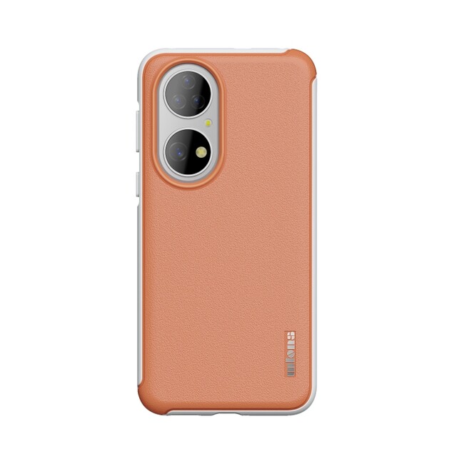 Kožený kryt WLONS na Huawei P50 - Oranžová