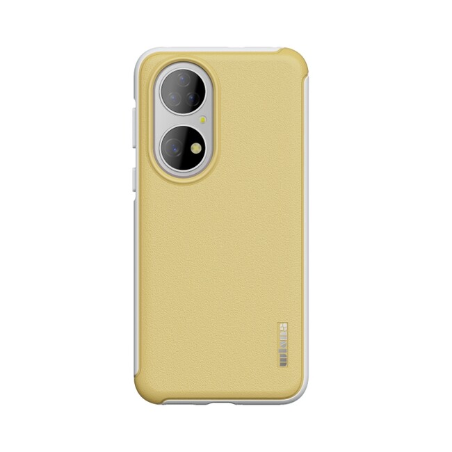 Kožený kryt WLONS na Huawei P50 - Žltá
