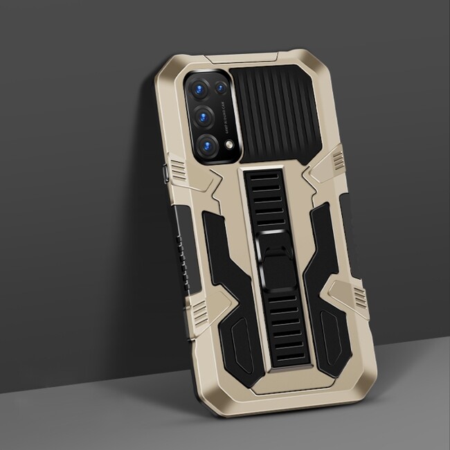 Kryt Machine Armor Warrior na Oppo Reno 5 5G - Zlatá