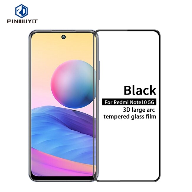 Ochranné sklo Full Screen PINWUYO na Xiaomi Redmi Note 10 5G - Černá