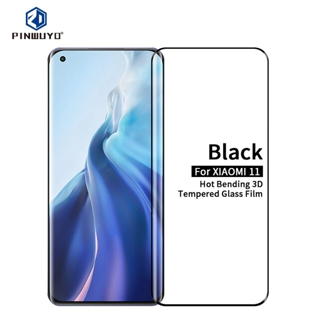 Ochranné sklo PINWUYO 3D na Xiaomi MI 11 - Černá