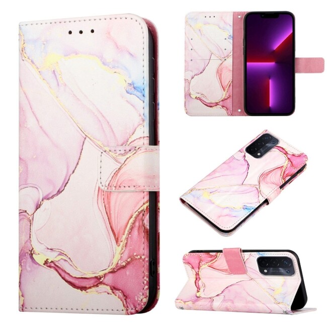 Peneženkové kožené pouzdro MARBLE na Oppo A54 5G