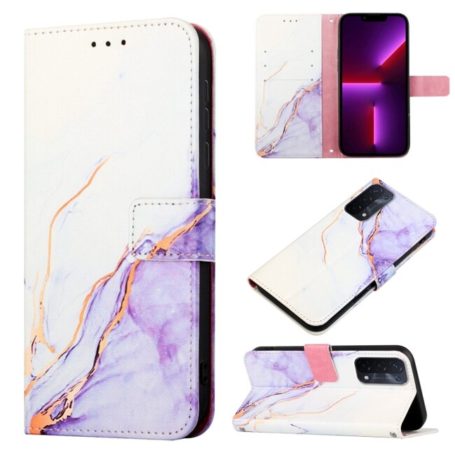 Peneženkové kožené pouzdro MARBLE na Oppo A54 5G