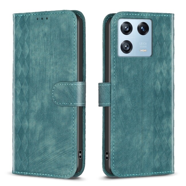 Peňaženkové puzdro Embossed na Xiaomi 13 Pro - zelená