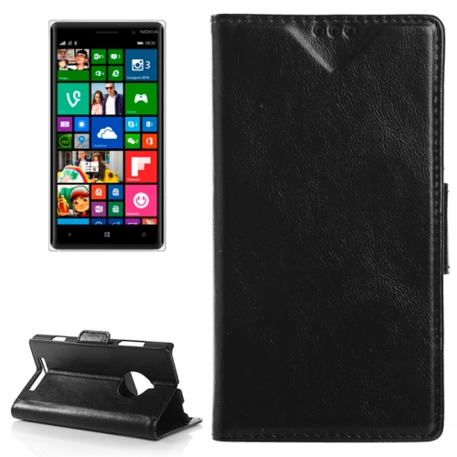 Pěneženkové pouzdro Leather na Nokia Lumia 830- čierna