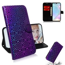 Peňaženkové puzdro Solid Color na Huawei P30- Fialová