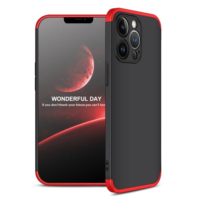 Plastový kryt GKK na iPhone 13 Pro Max - Černočervená