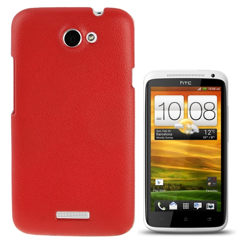 Plastový kryt Lichi na HTC One X - červená