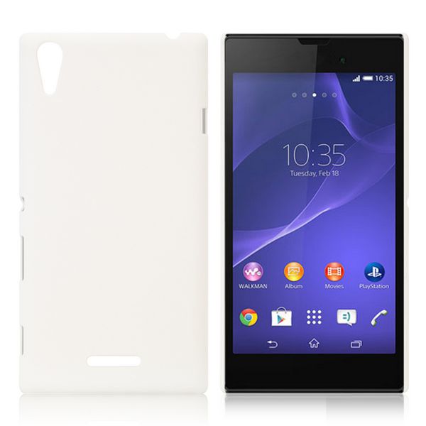 Plastový kryt Solid Color na Sony Xperia T3 M50w - bílá