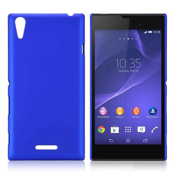 Plastový kryt Solid Color na Sony Xperia T3 M50w - modrá