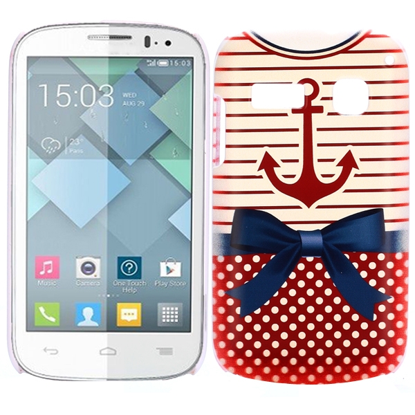 Plastový kryt T-shirt na Alcatel One Touch Pop C3 - červená