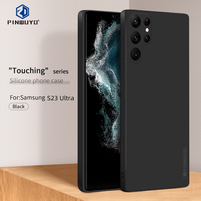 Gumový kryt PINWUYO pro Samsung Galaxy S23 Ultra 5G - Černá