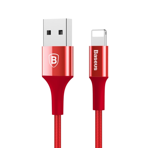 Synchronizační kabel Baseus(pre iPhone) hliníkový(1m) - červená